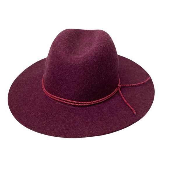 NEW GAP 100% wool fedora hat‎ Size M/L beet wine color - Picture 5 of 8